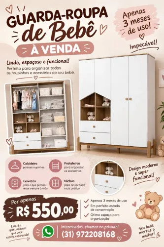 Vendo guarda roupa de bebê