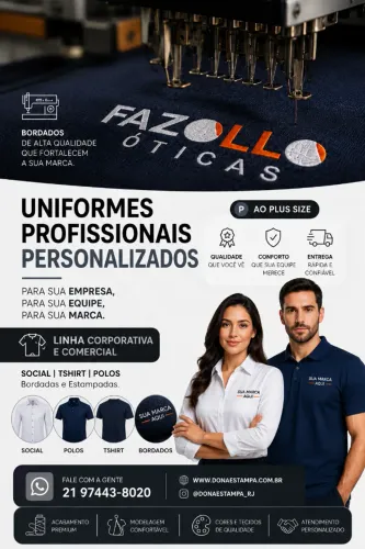 Uniformes Profissionais Personalizados com Bordados e Estampas