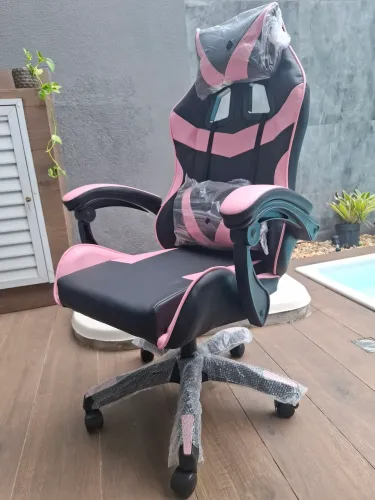CADEIRA GAMER SPEED RACER RECLINÁVEL ROSA Novas Lacradas