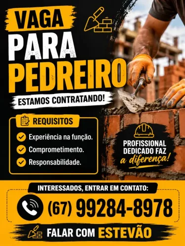 Vaga pedreiro
