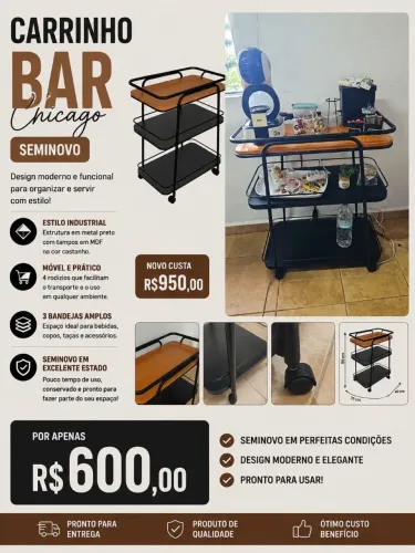 Carrinho chá/bar