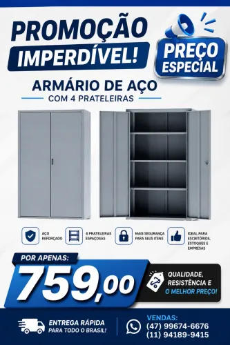 Armário para escritório de aço 