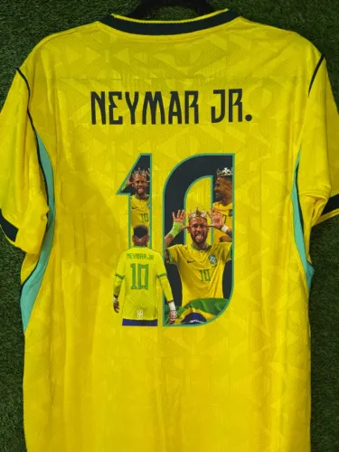 Camisa Brasil Copa do Mundo - Modelo Jogador Masculina - PERSONALIZADA NEYMAR 10