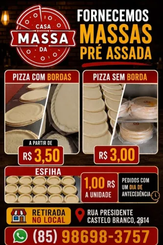 Massa pré assada de pizza