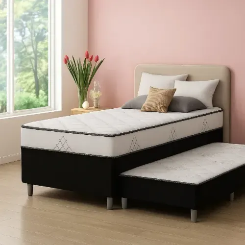 Cama Box Solteiro com Auxiliar gold nova