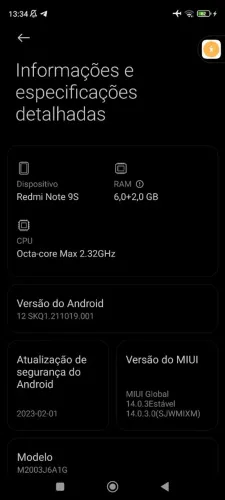 REDMI NOTE 9S 128 GB