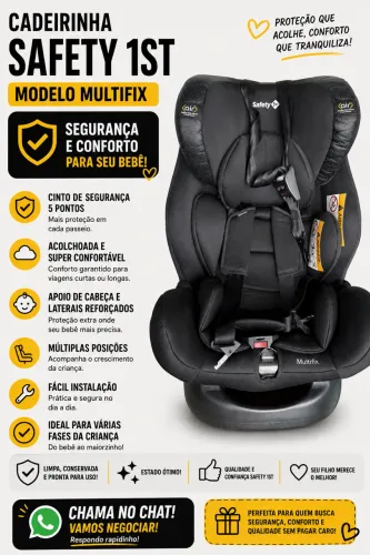 CADEIRINHA SAFETY 1ST MULTIFIX - ÓTIMO ESTADO