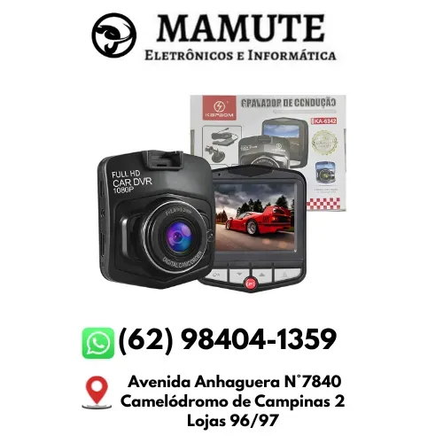 Câmera Veicular Full HD 1080P Kapbom KA-6342 Recarregável