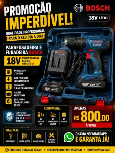 Parafusadeira e Furadeira profissional