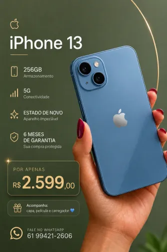iPhone 13 256GB 5G novinho!