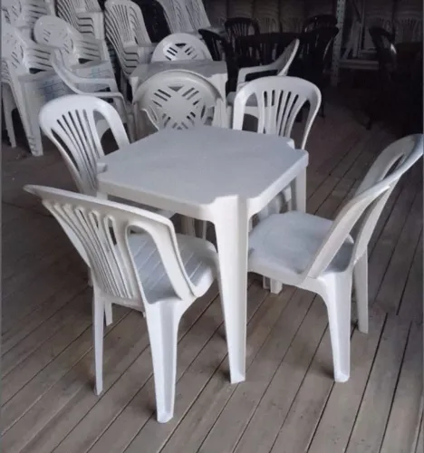 Conjuntos de mesas com cadeiras bistrô branca 