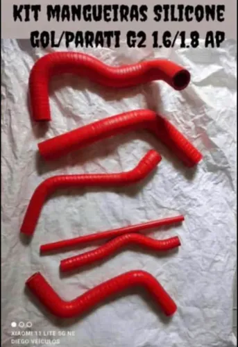 Kit Mangueiras arrefecimento em silicone Vw Gol/Parati G2 1.6/1.8