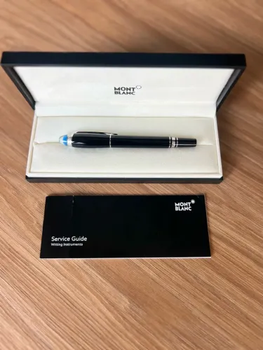 Caneta Montblanc Fineliner Preta com certificado de compra