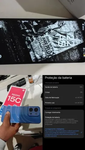 Redmi 15c 256gb 16 de ram todo novo com caixa e nota fiscal