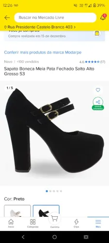 Sapato nunca usado 100