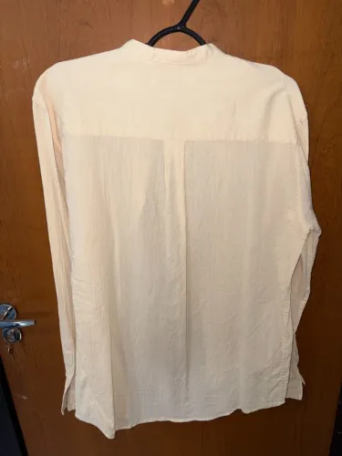 Camisa Creme Gola Padre ZARA Tamanho G