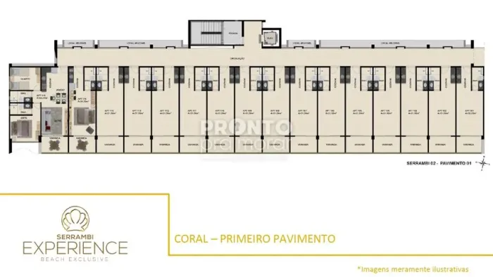 Apartamento com 1 quarto em Ponta de Serrambi