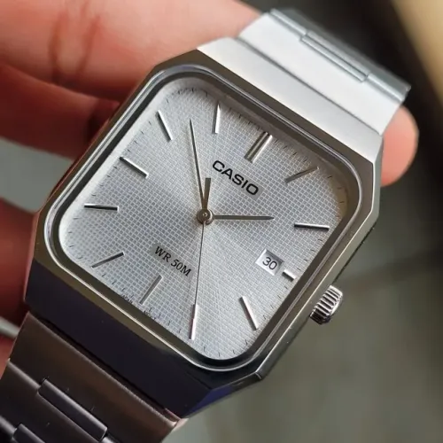 Relógio Casio MTP-B185D-7AVDF Prata Aço Quartz Data 50M Original