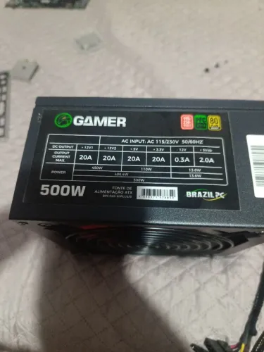 Fonte Gamer 500 Watts 80 plus bronze