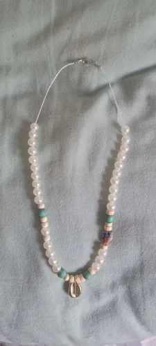 Colar feminino feito de fio encerado 1mm