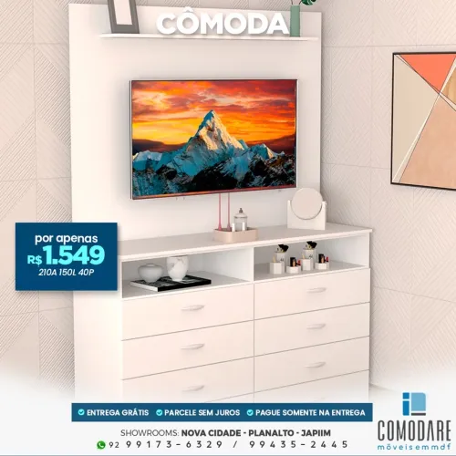 Cômoda 6 Gavetas R$ 1.549