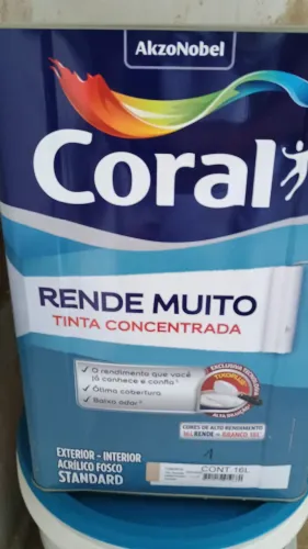 VENDO UMA LATA DE TINTA CORAL RENDE MUITO DE 16L LACRADO cor - camurça
