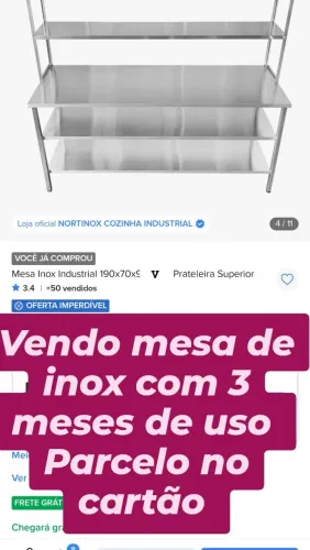 Balcão de inox