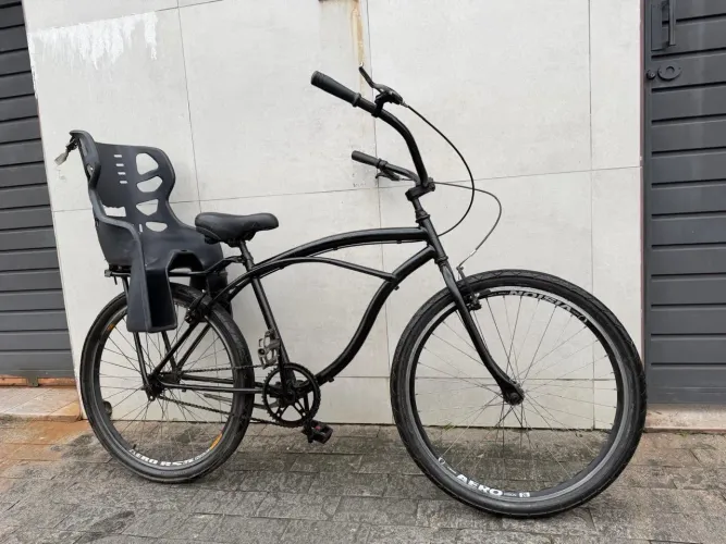 Bicicleta caiçara aro 26 raio inox cubo de rolamento com cadeirão 