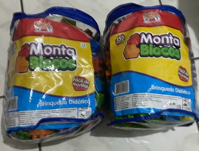 (2 un) Brinquedo Didático Monta Blocos Korpp - 150 Peças (Novo)
