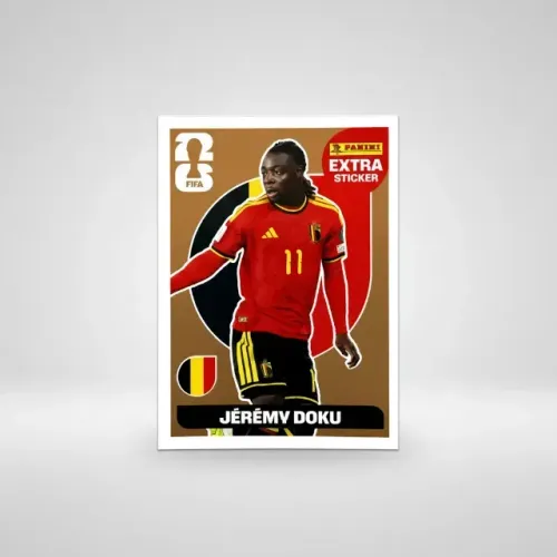 Figurinha Legend Extra Sticker Jeremy Doku - Copa do Mundo 2026 Panini Original