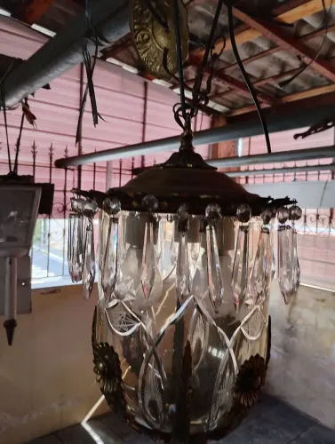 Lindo lustre cristal bronze