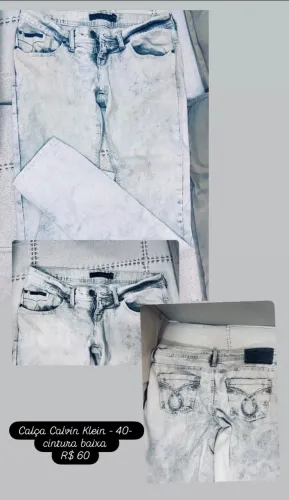 Calça Calvin Klein - 40- cintura baixa 60