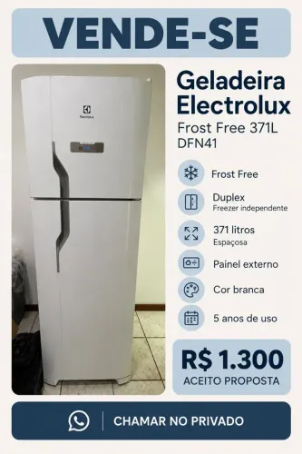 Geladeira Electrolux Frost Free 371L Duplex DFN41