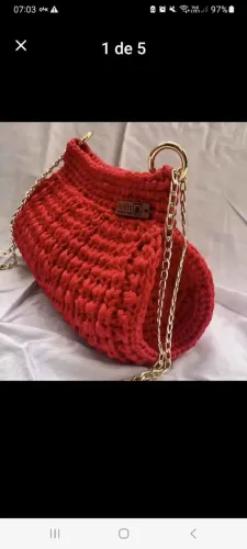 Bolsas de crochê feitas mão