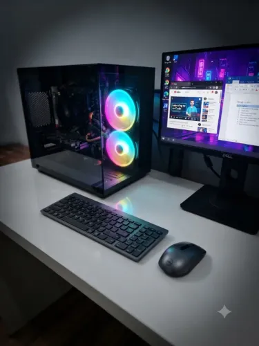 Computador Completo Gabinete RGB - i3 4160 + 16GB + SSD kingston 240GB + Teclado/Mous