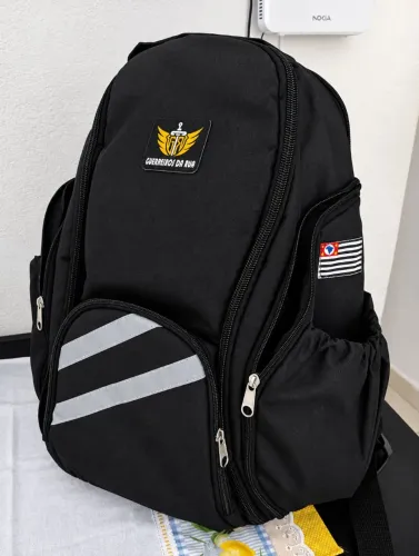 Bag expansiva 80 L para motoboy, mochila expansiva GUERREIROS DA RUA