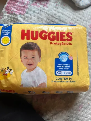Fralda Huggies Proteção Dia XG 12 a 15kg - Pacote com 14 unidades - Lacrada