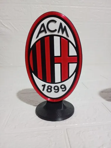 Placa 3d do AC Milan