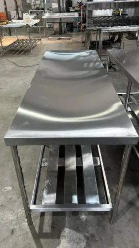 Bancada Inox 1,50m Apoio Cozinha Restaurante