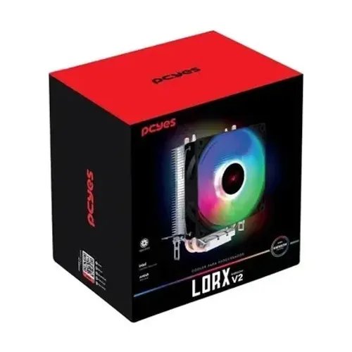 Cooler Para Processador Rbg Lorx Rainbow V2 Universal Intel E Amd - Pcyes LOja Coimbra