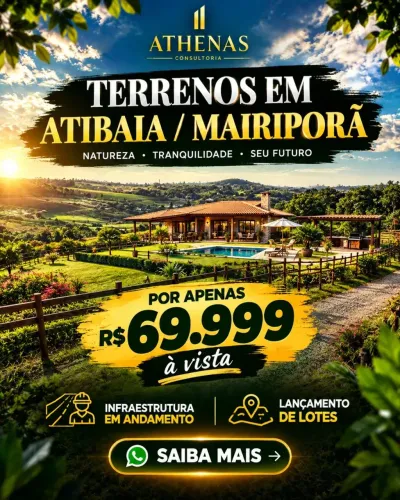 RESIDENCIAL PARA CHÁCARAS COM 600M² EM ATIBAIA
