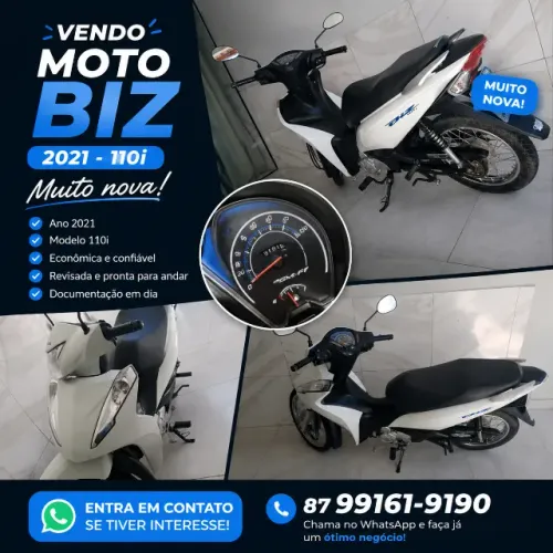 Vendo Biz 110i 2021 Super nova! 