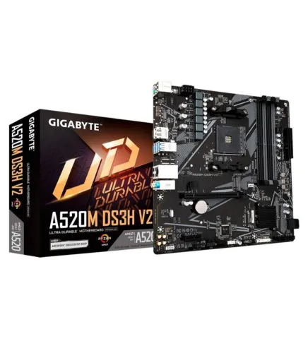 Placa Mãe Gigabyte A520M K V2, Chipset A520, AMD AM4, MATX, DDR4-Loja Fs Informática
