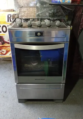 Fogão Brastemp 4 bocas dupla ação  automático botijão e gás encanado