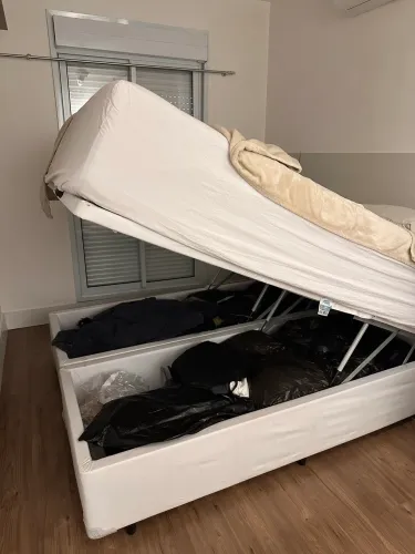 Cama bau queen pipartida 