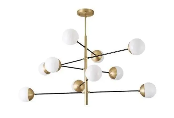 Pendente átomos dourado nordecor
