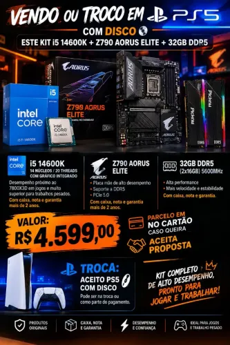 Kit I5 14600k+ Aorus Elite Z790+32gb DDR5