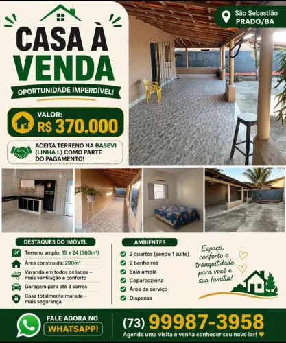 Casa a venda- Prado/Bahia