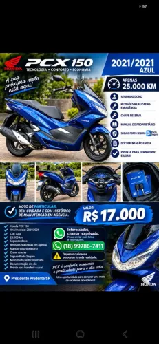 Honda PCX 150 Ano/modelo: 2021/2021