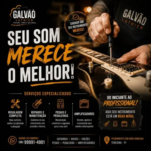 CONSERTO DE INSTRUMENTOS - GUITARRA/BAIXO/VIOLÃO
